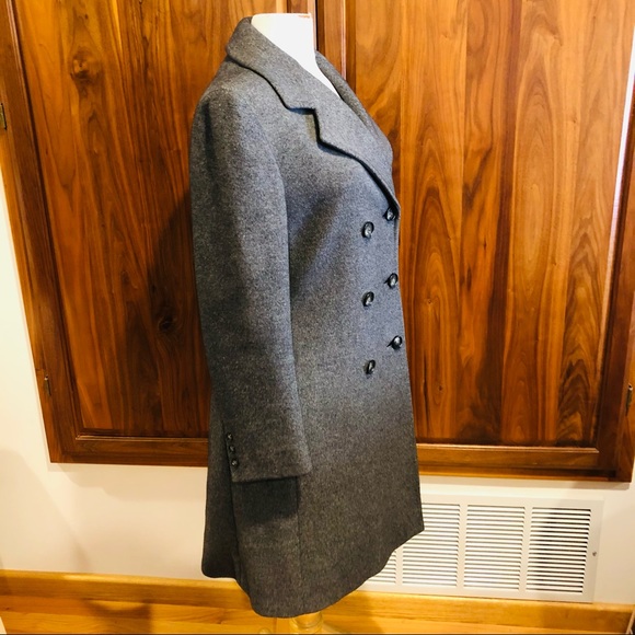 Vintage Regency Cashmere Gray Double Breasted Winter Coat size Small - Picture 3 of 8